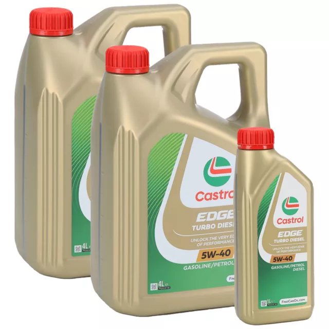 9L CASTROL EDGE TURBO DIESEL 5W-40 Motoröl MB 226.5 229.31/51 VW 505.00/.01