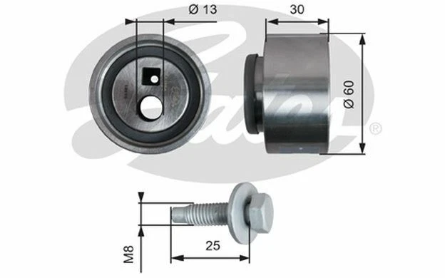GATES Galet tendeur pour PEUGEOT EXPERT T41139 - Pièces Auto Mister Auto