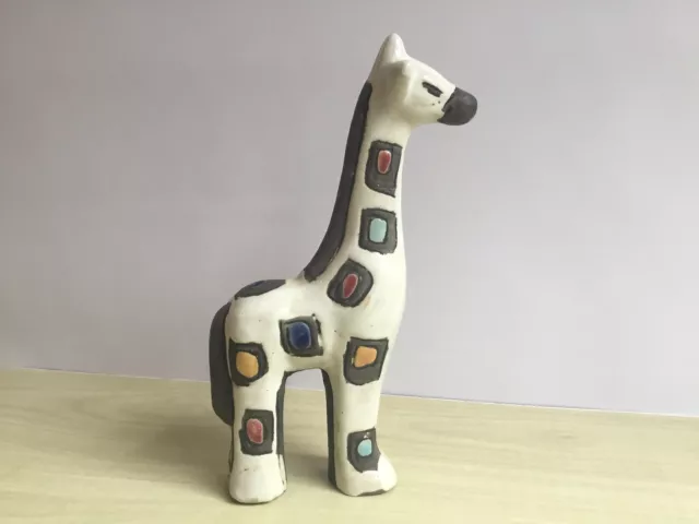 South Africa Raku Studio Pottery Giraffe Large Figurine