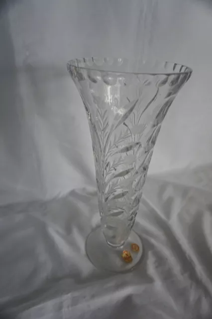 Kristall Vase " NACHTMANN " Bleikristall,Rosenvase,30 cm hoch,Blumenschliff
