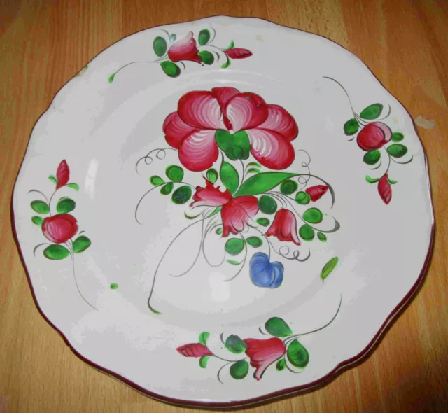 RARE ASSIETTE DECOR FLORAL FAÏENCE DE L'EST DU XVIIIème XIXème SIECLE