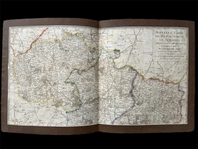Vistry Map FRENCH REVOLUTION VICTORY Map Of Jemappes, Matted & Hand-Colored 1808 £ ...