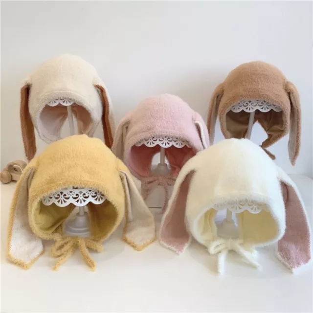 With Rabbit Ear Bonnet Cap Baby Bunny Hat Toddler Baby Girl Hats Beanie Hat