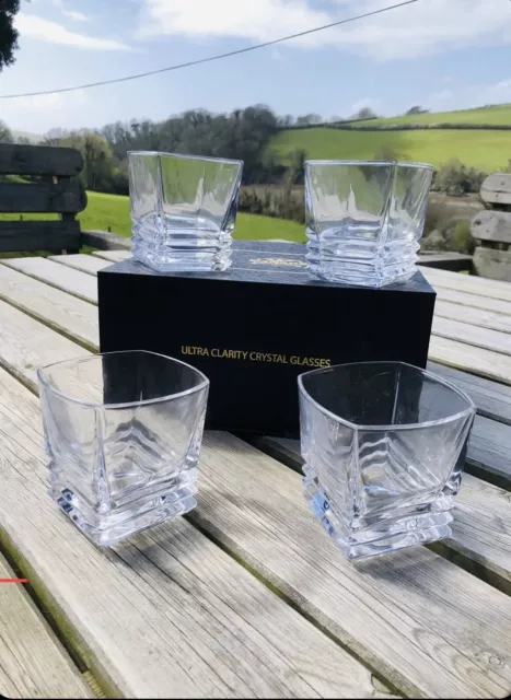 Kanars Set Of 4 Ultra Clarity Crystal Glasses In Deluxe Box Free Shipping!!