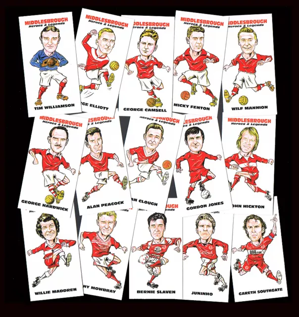 Middlesbrough Fc Heroes & Legends Sammlerkarten Set