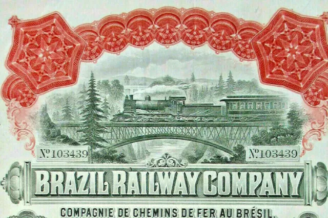 Brazil Railway Company Portland USA hist. Aktie 1912 Brasilien Eisenbahn Brésil