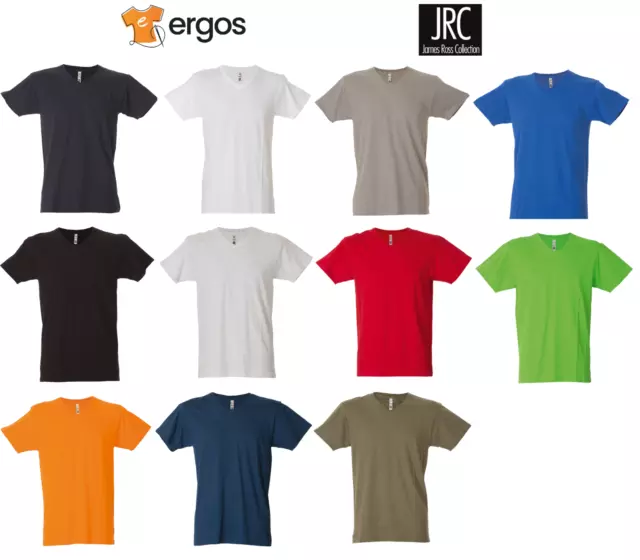 JRC T-Shirt VENEZUELA Collo a V Maglia Mezza Manica Corta 100% Cotone da Uomo