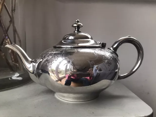 Antique Victorian James Dixon & Sons Sheffield EPBM Teapot, Silverplated