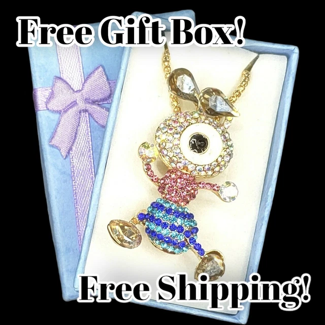 Alien Necklace Pin Combo FREE GIFT BOX! Halloween Birthday Anniversary Cosplay