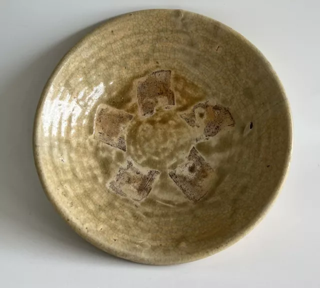 China Tang Dynasty Guangdong Kiln 7th Century snake skin Celadon Dish 唐代广东青瓷碗