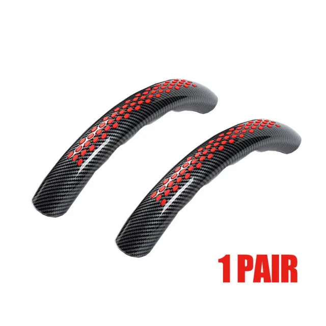 2X Red Carbon Fiber Car Steering Wheel Booster Cover NonSlip Accessory Universal