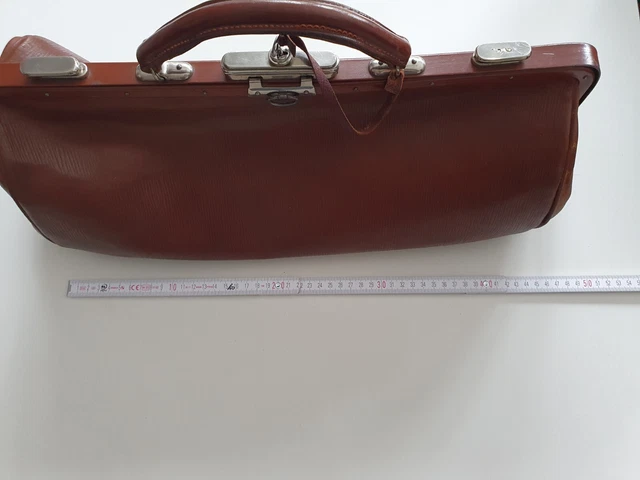 Alte Hebammentasche * Arzttasche * Leder * Guter Zustand 9