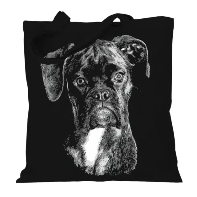 Stoffbeutel Baumwolltasche Jutebeutel Lange Henkel Deutscher Boxer Hunde Rasse