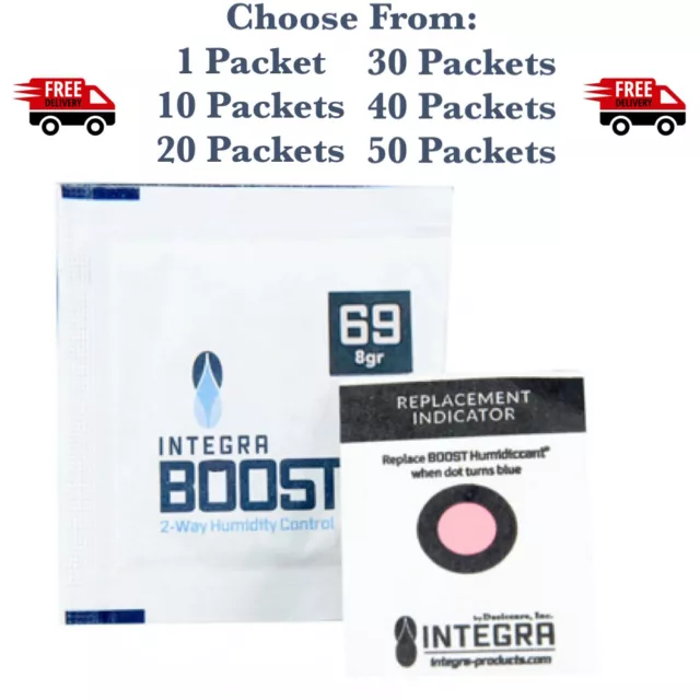 NEW Integra Boost 2 Way Humidity Control Regulator Pack 69% 8 Grams Sealed