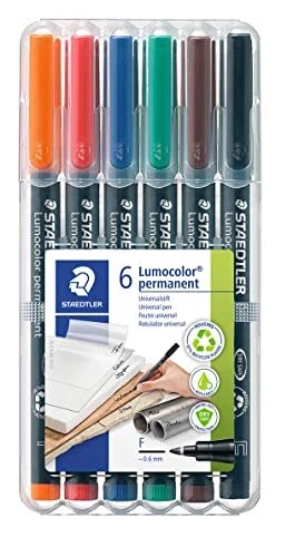 Staedtler Lumocolor 318 Feutres permanents à pointe fine pour toutes les surf...