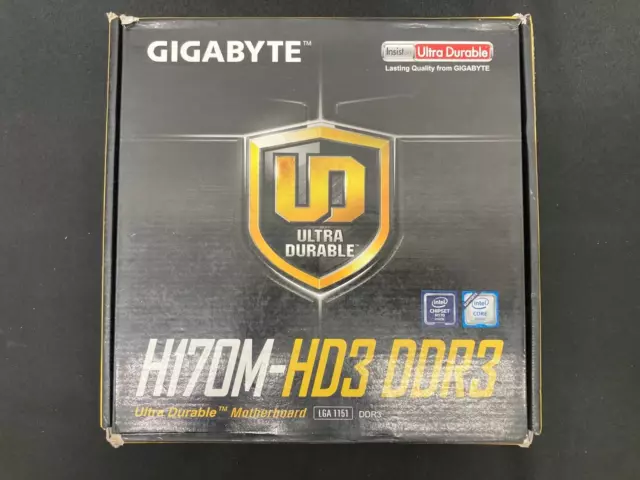 Brand New, GIGABYTE GA-H170M-HD3, DDR3 ,  LGA1151 (box not in perfect condition)
