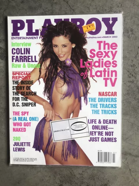 US Playboy Magazine  March  2003 Sexy Ladies Latin   Ltd Stock Sealed Since New