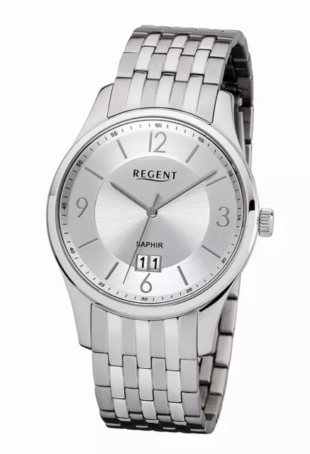 Elegant Regent Big Date Sapphire Glass Stainless Steel