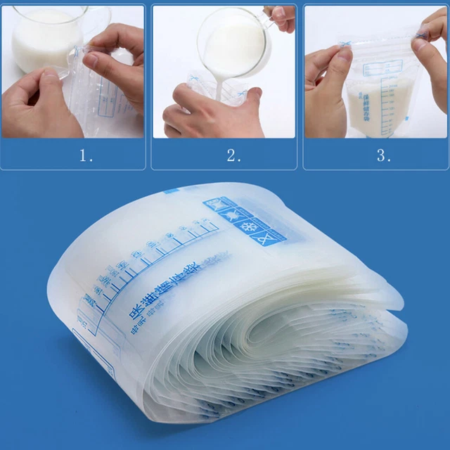 250 ml bolsas de almacenamiento de leche materna preesterilizadas para bebés sello a prueba de fugas