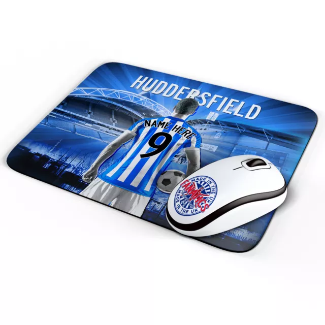 Personalised Huddersfield Mouse Mat Retro Football Office Work Pad Gift AF65