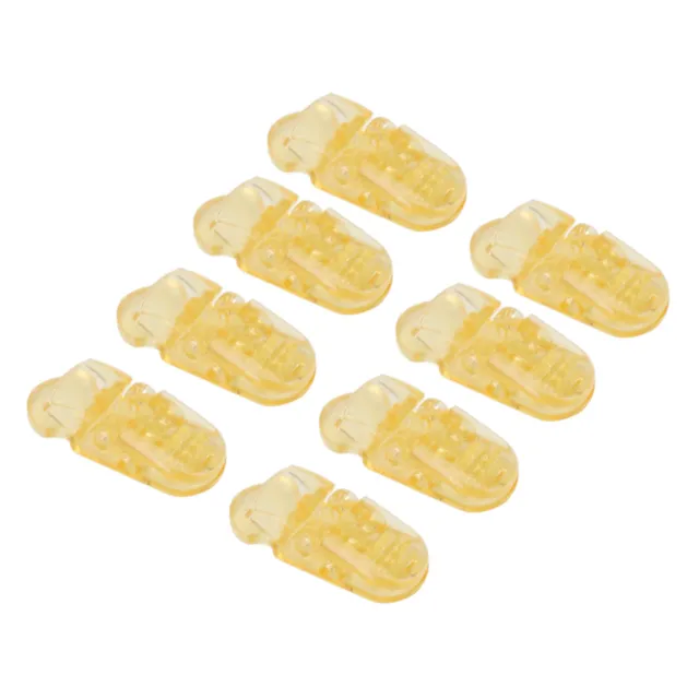 10 piezas Clip de repuesto de plástico con clip de ayuda de sonido amarillo transparente BGS