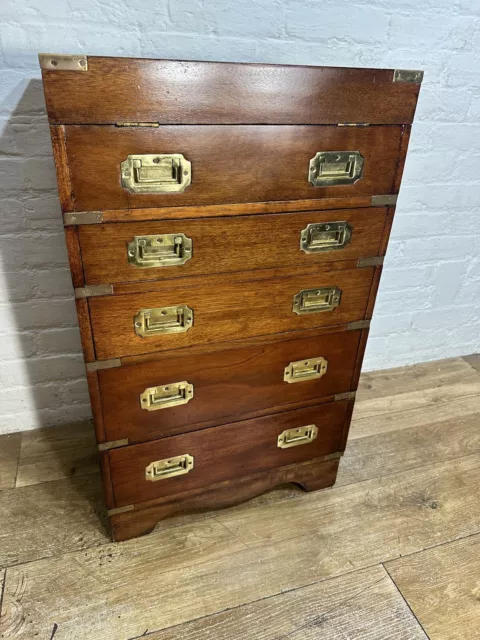 Military Campaign Chest Secretaire Desk . Free Delivery Available