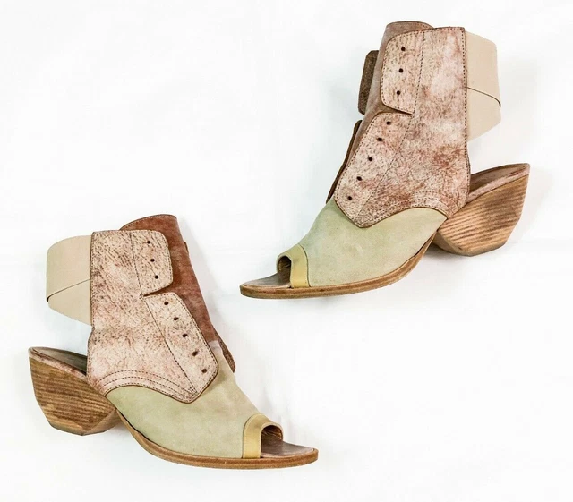 Ld Tuttle Vpl Neo Beige Leather Open Toe Corset Booties 40.5 Ld Tuttle Vpl Neo Beige Leather Open Toe Corset Booties 40.5