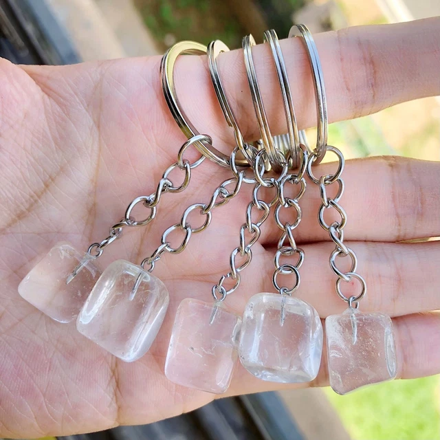 5pcs Rock Quartz Stone Bag Clasp Pendants Chakra Reiki Healing Amulet