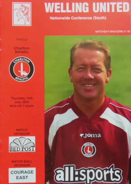 Welling United v Charlton Athletic 2005-06 - Pre-Season Friendly - 14 July 2005