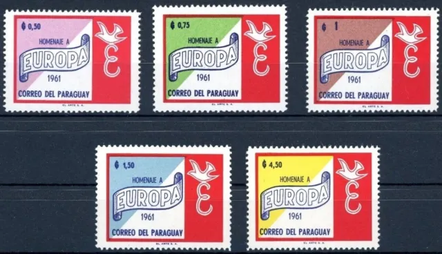 Paraguay 1961 - 5x Europa, MNH