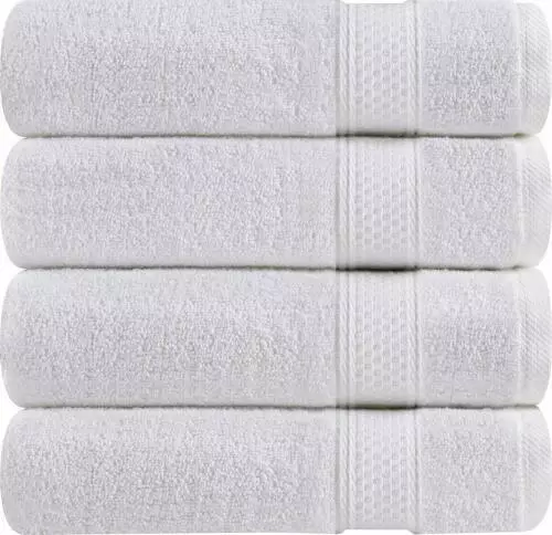 Extra Large Bath Towels Pack of 4 100% Cotton 27"x54" Highly Absorbent Soft