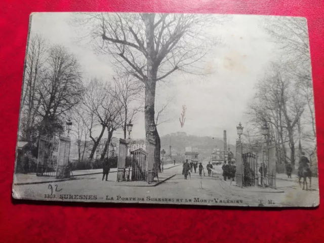 Magnifique CPA  - 92 - Suresnes - La Porte de Suresnes et le Mont Valérien