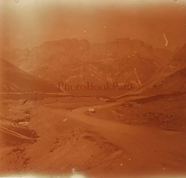 FRANCE Montagne Le Galibier Photo Stereo Glass Plate Vintage P29L22n20