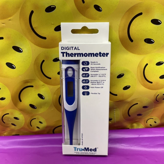 TRU MED DIGITAL Thermometer Oral Rectal or Armpit Use 30 Second Results ...