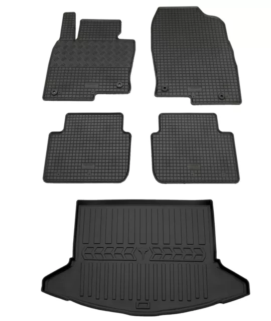 Gummi Fußmatten Kofferraumwanne für Mazda CX-5 KF ab 2017- Gummimatten Set