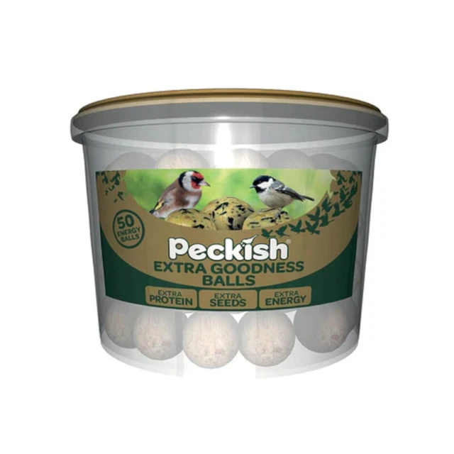Peckish Extra Goodness Énergie Balles Oiseau Sauvage Nourriture Jardin - 50 Tube