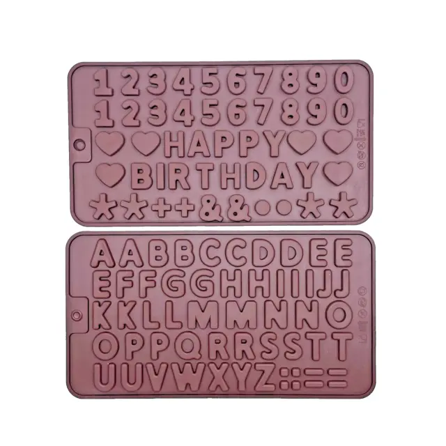 Alphabet Letter Number Chocolate Mould Silicone Candy Cookie Ice Jelly Mould