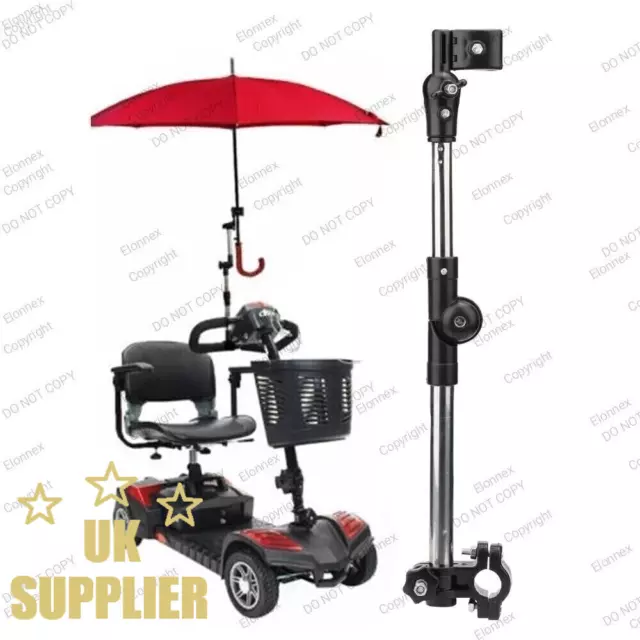 Mobility Scooter Umbrella Holder . Fits Any Scooter Or Wheelchair Strong Sturdy
