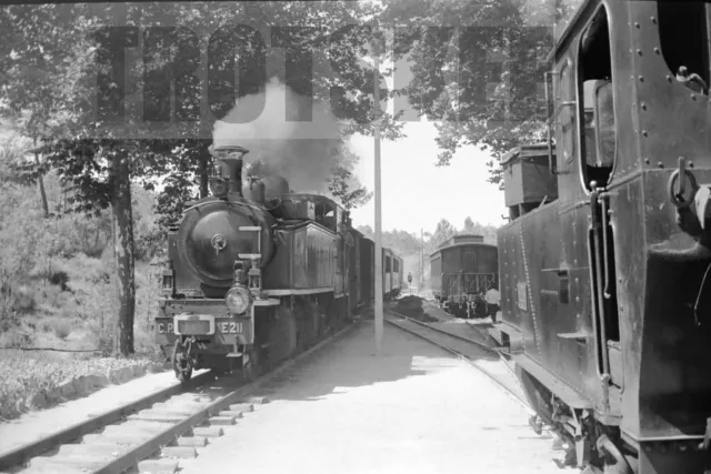 35 mm Negativ CP Portugal Eisenbahnen Dampfloco E211 c1970 Portugiesisch