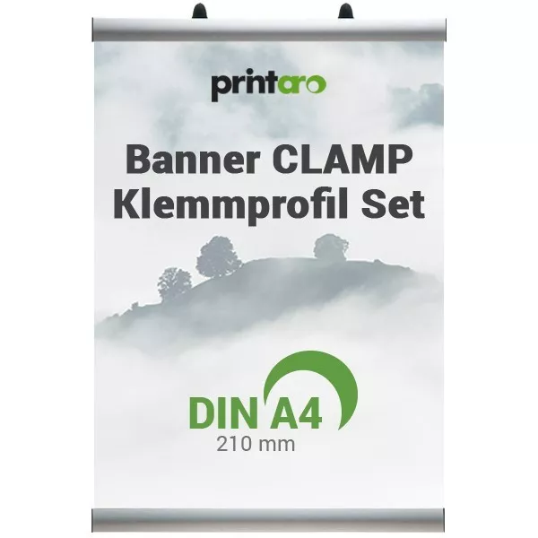 Banner Clamp Klemmprofil Set / Klemmschiene /  21 cm