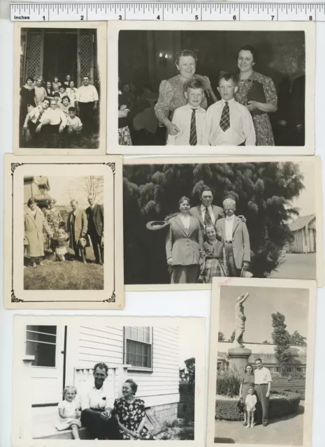 (17) Vintage photo lot / FAMILY KIDS Parents Children Grandparents OLD SNAPSHOTS