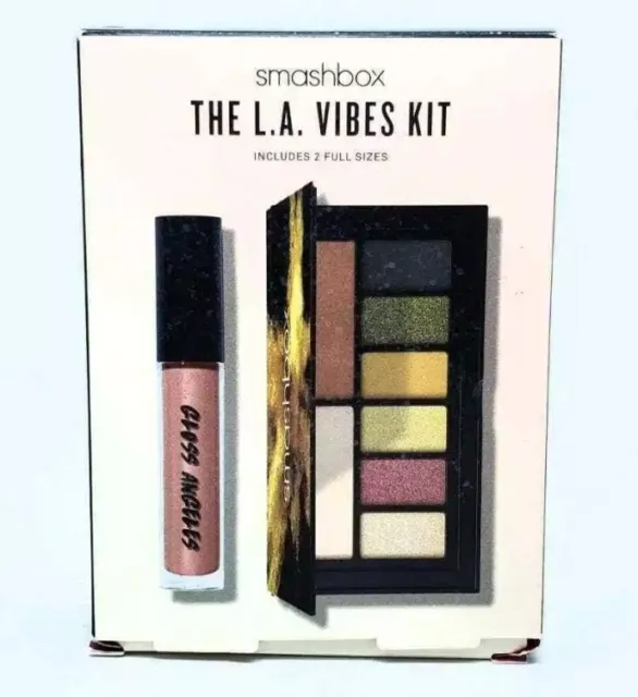 Smashbox The L.A Vibes Kit Eye Shadow Palette & Lip Gloss FullSize [New In Box]