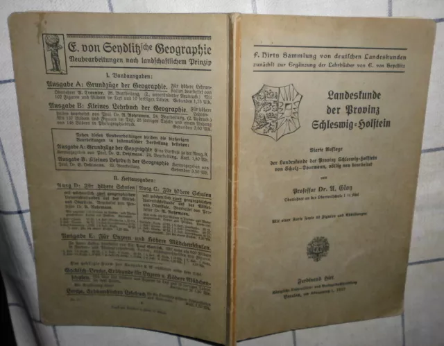 Buch "Landeskunde der Provinz Schleswig-Holstein" Kiel 1917