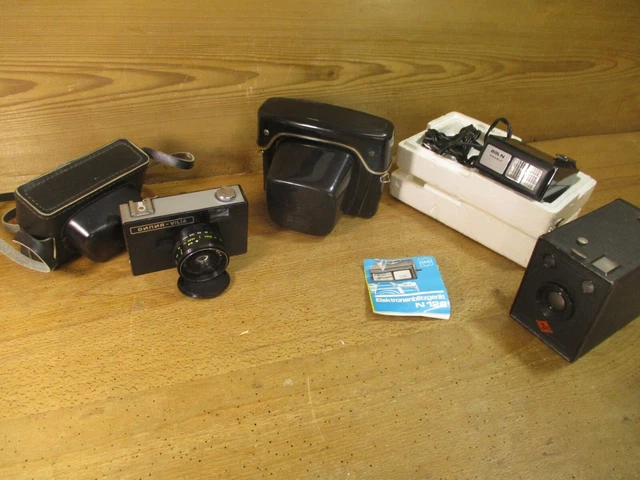 Lot Kamera Camera Vilia Pentacon Tasche Agfa Boxkamera Blitz N128