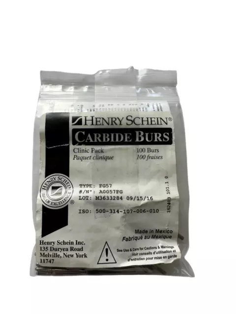 Carbide Bur FG #57 - Henry Schein (Sealed) - 100pk