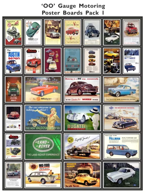 Motoring Model Railway Poster Packs - OO Scale - OO Gauge - 4mm - High Quality