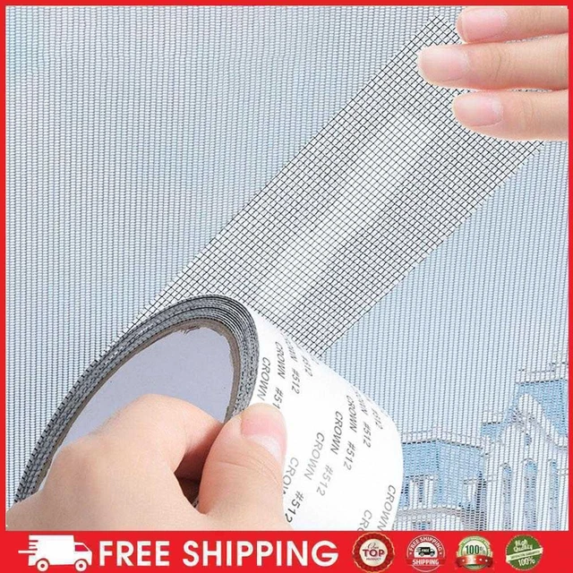 Cinta de reparación de pantalla de ventana autoadhesiva red puerta parche fijo malla antiinsectos