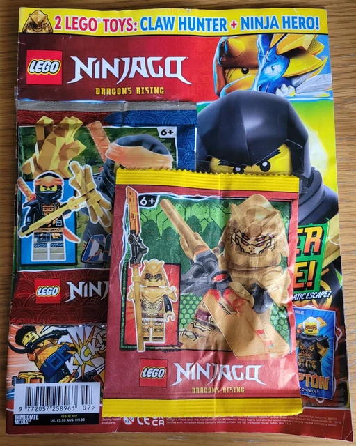 LEGO NINJAGO MAGAZINE ISSUE 107 NEW WITH CLAW HUNTER & COLE Minifigure