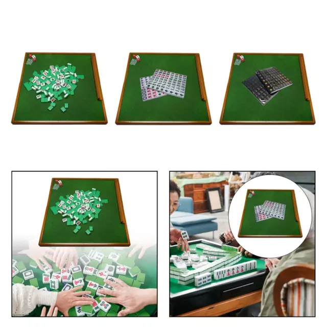 Portable Mahjong Game Set 144 Tiles Mahjong Table Game Friends Leisure  Tiles