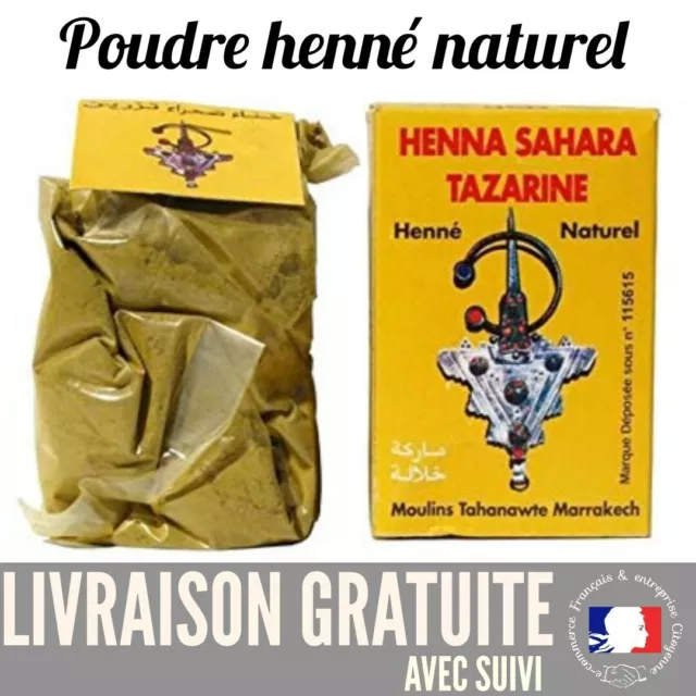 Henné Henna Tazarine Sahara NEUF 100% Naturel Sans colorant LIVRAISON GRATUITE